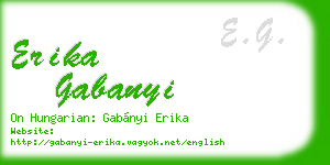erika gabanyi business card